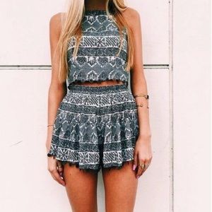 LF Millau complete boho short/top set with coins